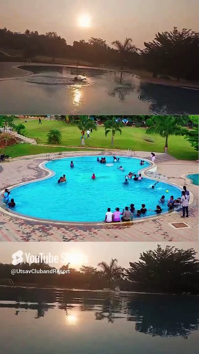Blue waters, clear skies, and endless vibes! at Utsav Club And Resort  _ Best Resort in Bangalore