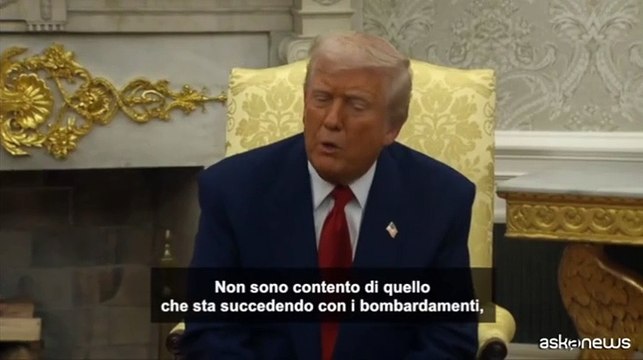 Trump: non sono contento, i russi bombardano l'Ucraina come i pazzi