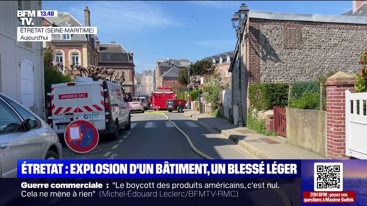 Étretat: un bâtiment prend feu après une explosion, un blessé léger