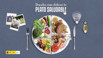 Plato de alimentación saludable. AESAN 2022