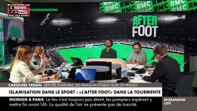Entre soumission et manque de courage , les excuses de L'after foot sur RMC après une interview dénonçant l'islamisme dans le sport provoque une vive tension dans Morandini Live ce matin - Regardez