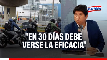Defensor del Pueblo sobre prohibición de circulación de motos para reducir criminalidad: "En 30 días debe verse la eficacia"
