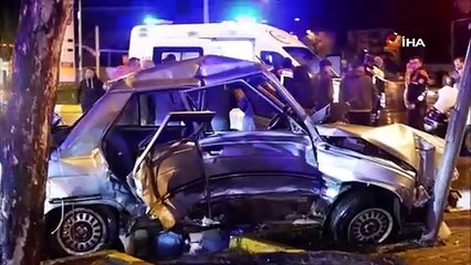 Yayaların ölümden kıl payı kurtulduğu kaza kamerada