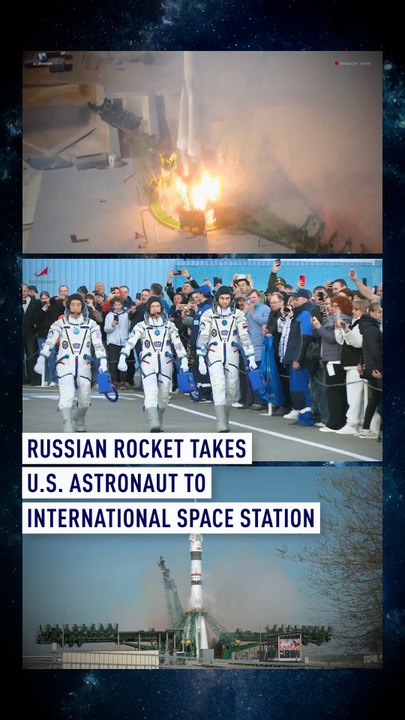 Russian spacecraft delivers American astronaut to space station