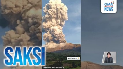 Explosive eruption ng Bulkang Kanlaon, nagdulot ng grass fire at pag-ulan ng abo | Saksi