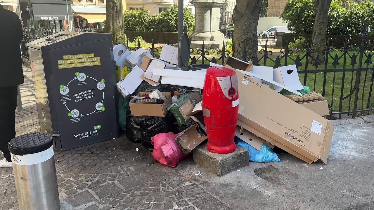 Grève des éboueurs à Saint-Étienne : les poubelles débordent déjà