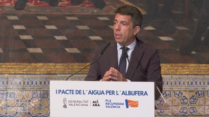 Mazón anuncia el I Pacto del Agua por l'Albufera