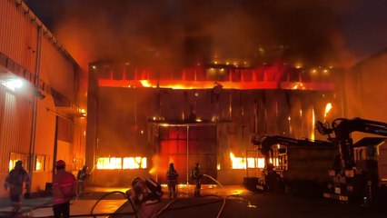 부산 금속폐기물 처리 공장서 불...건물 한 동 전소 / YTN