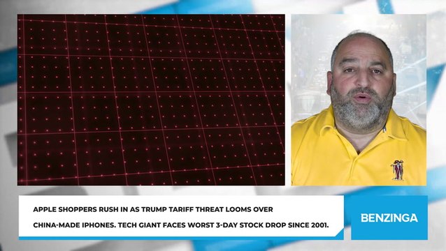 Apple Shoppers Rush In As Trump Tariff Threat Looms Over China-Made iPhones. Tech Giant Faces Worst 3-Day Stock Drop Since 2001.