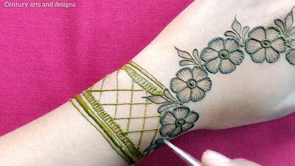 New stylish back hand mehndi design _ Easy mehndi design _ mehndi design _ mehandi _ Mehndi(720P_HD)