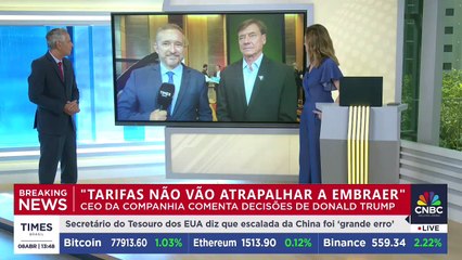 EXCLUSIVO: presidente diz que tarifas de Trump não vão atrapalhar a Embraer