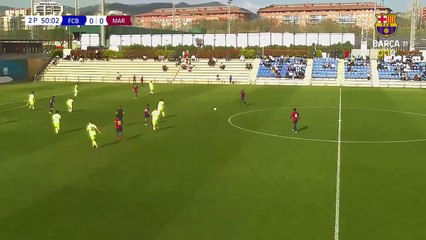 El doblete de Robert Tomás al Martinenc que dio la victoria al juvenil B del Barça