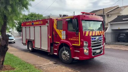 Corpo de Bombeiros combate vazamento de gás no bairro Parque Verde