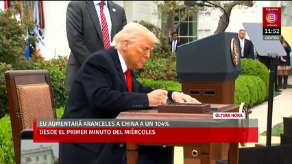 Estados Unidos aumentará aranceles a China a un 104%
