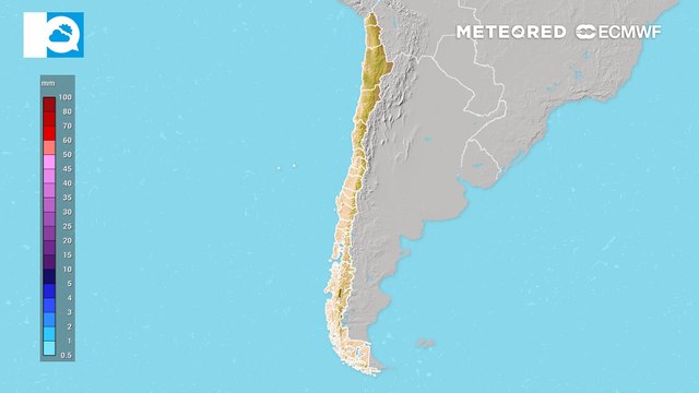 Sistemas frontales avanzarán hasta el centro sur de Chile esta semana, con acumulados que van de 5 a 60 mm