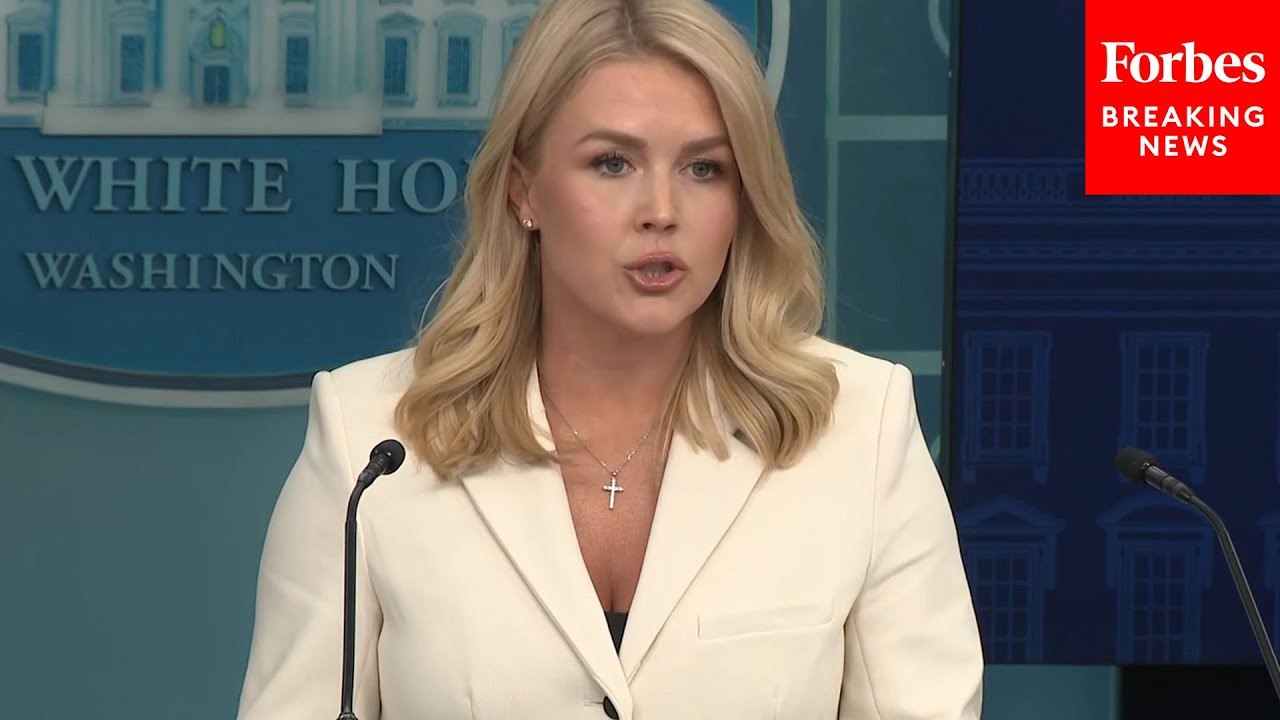 Karoline Leavitt Holds White House Press Briefing As Tariff War Rocks Global Markets