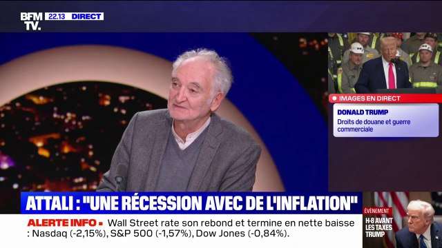 Taxes douanières: pour Jacques Attali, les droits de douane américains vont entraîner une récession avec de l'inflation