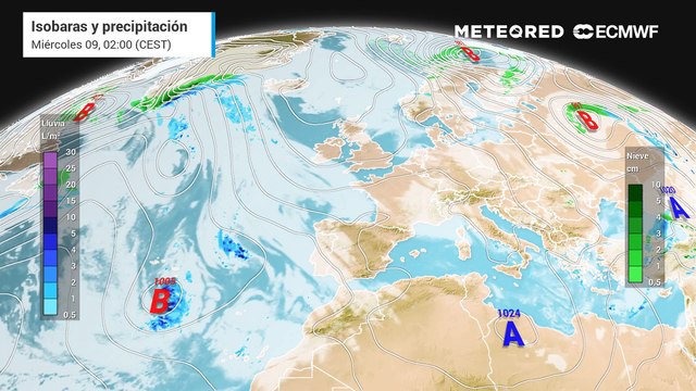 La borrasca Olivier dejará lluvias y tormentas localmente intensas en Andalucía