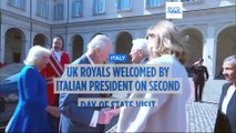 UK royals welcomed at Quirinale Palace on second day of state visit to Rome