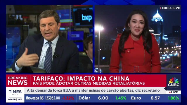 China reage a tarifas de 104% e ameaça guerra comercial com os EUA | CNBC BREAKING