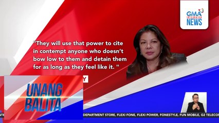 Lorraine Badoy, tinawag na persecution ang pagpapa-contempt sa kaniya ng House Tri-Comm | Unang Balita