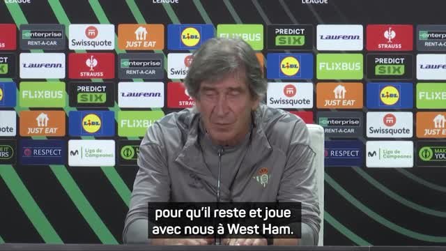 Betis - Pellegrini pas surpris par la performance de Declan Rice contre le Real