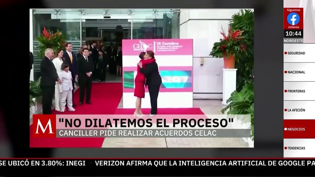 Xiomara Castro recibe a Sheinbaum a su llegada a la Celac en Honduras