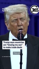 President Trump said that negotiating countries are “kissing his ass,” just hours before sweeping global tariffs officially took effect.