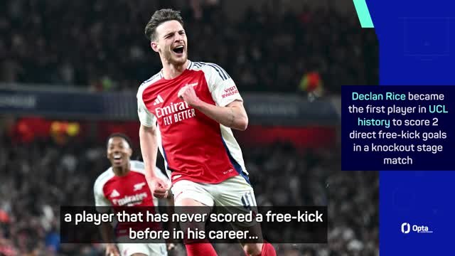 'What are the odds?!' - Arteta shocked and impressed with Rice's heroics against Madrid