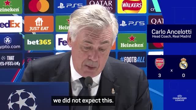 'We did not expect this' - Ancelotti reacts to thrashing at the Emirates