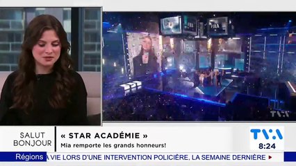 saq2025 MIA la gagnante de star academie en itw à salutbonjour7av2025