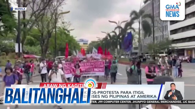 Ilang grupo, nagkilos-protesta para tigil ang balikatan exercises ng Pilipinas at Amerika | Balitanghali