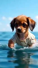 Cute baby met a plane crash,poor puppy rescued him