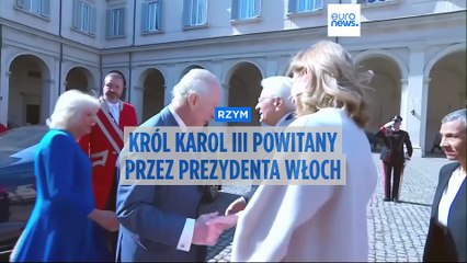 Brytyjska rodzina królewska powitana w Pałacu Kwirynalskim w Rzymie