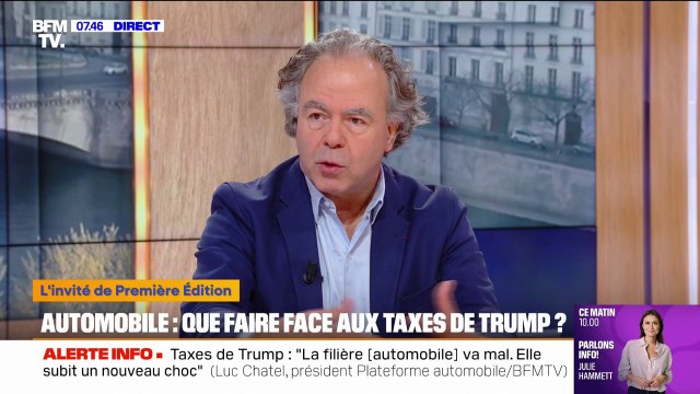 Droits de douane américains: La filière automobile va mal et elle subit un nouveau choc , déplore Luc Chatel (président de la Plateforme automobile)