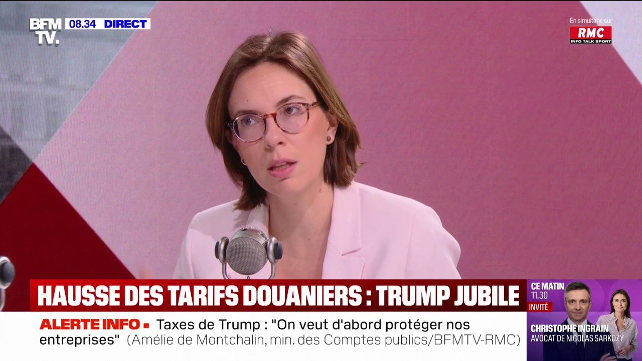 Hausse des tarifs douaniers: "Notre objectif, c'est que ces droits de douane ne s'appliquent pas", affirme Amélie de Montchalin