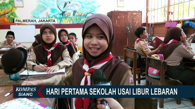 Libur Lebaran Usai, Begini Suasana Halal Bihalal di SDN 07 Pagi Palmerah