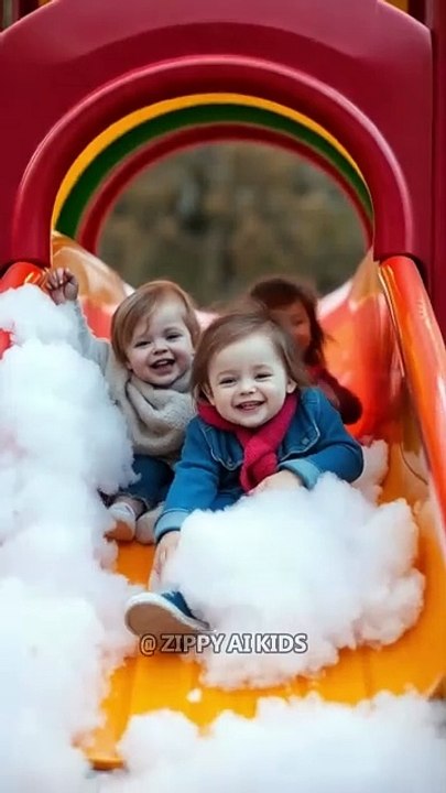 Kids are having fun and enjoy swinging in the park #ai #kids #fun #joy