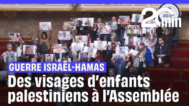 Des députés LFI brandissent des visages d’enfants palestiniens dans l’Assemblée nationale