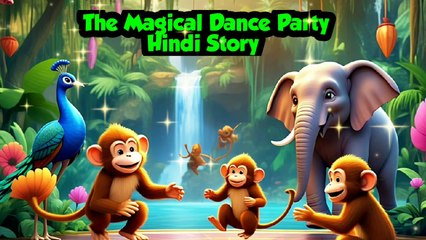 The Magical Dance Party Hindi Story, Very Nice Story , Bedtime Stories,🌛🌝🌟✨🌝👍🏻💐🌿🌱🌳❤️👩🏻‍🦳🐘🐘🐒🐒🕺🏻🕺🏻🕺🏻🦚🦚