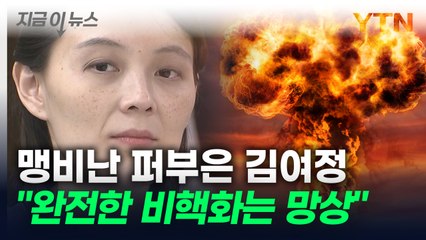 한미일 北비핵화 성명에 반발.."핵포기 언급? 가장 적대적 행위" [지금이뉴스] / YTN