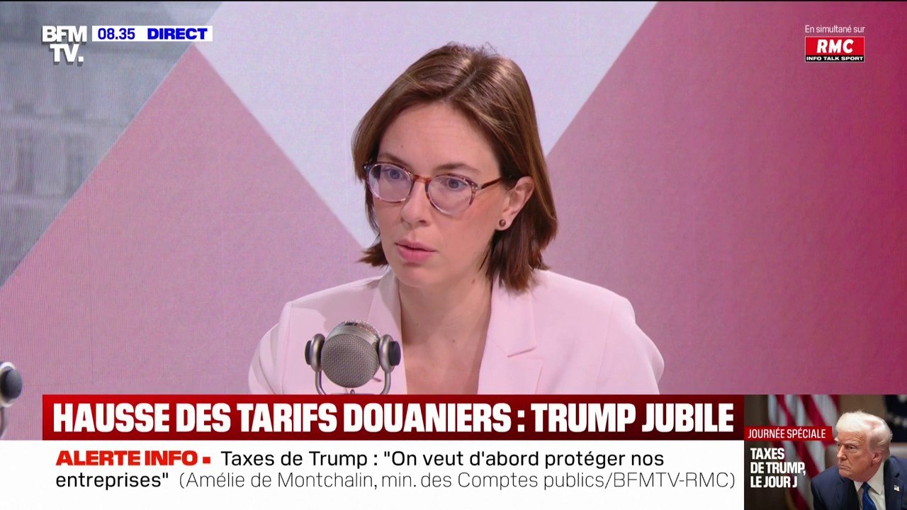 Tarifs douaniers: "L'objectif est que nous reprenions une économie mondiale où l'on ne fait pas du chantage et de l'extorsion", affirme Amélie de Montchalin
