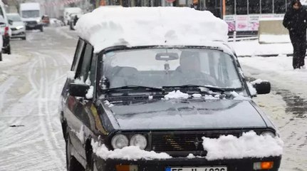Samsun’un Havza ilçesinde kar yağışı