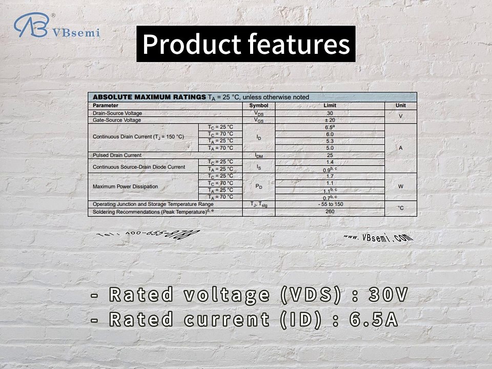 WNM3008-VB is a SOT23 package N-Channel field effect MOS tube