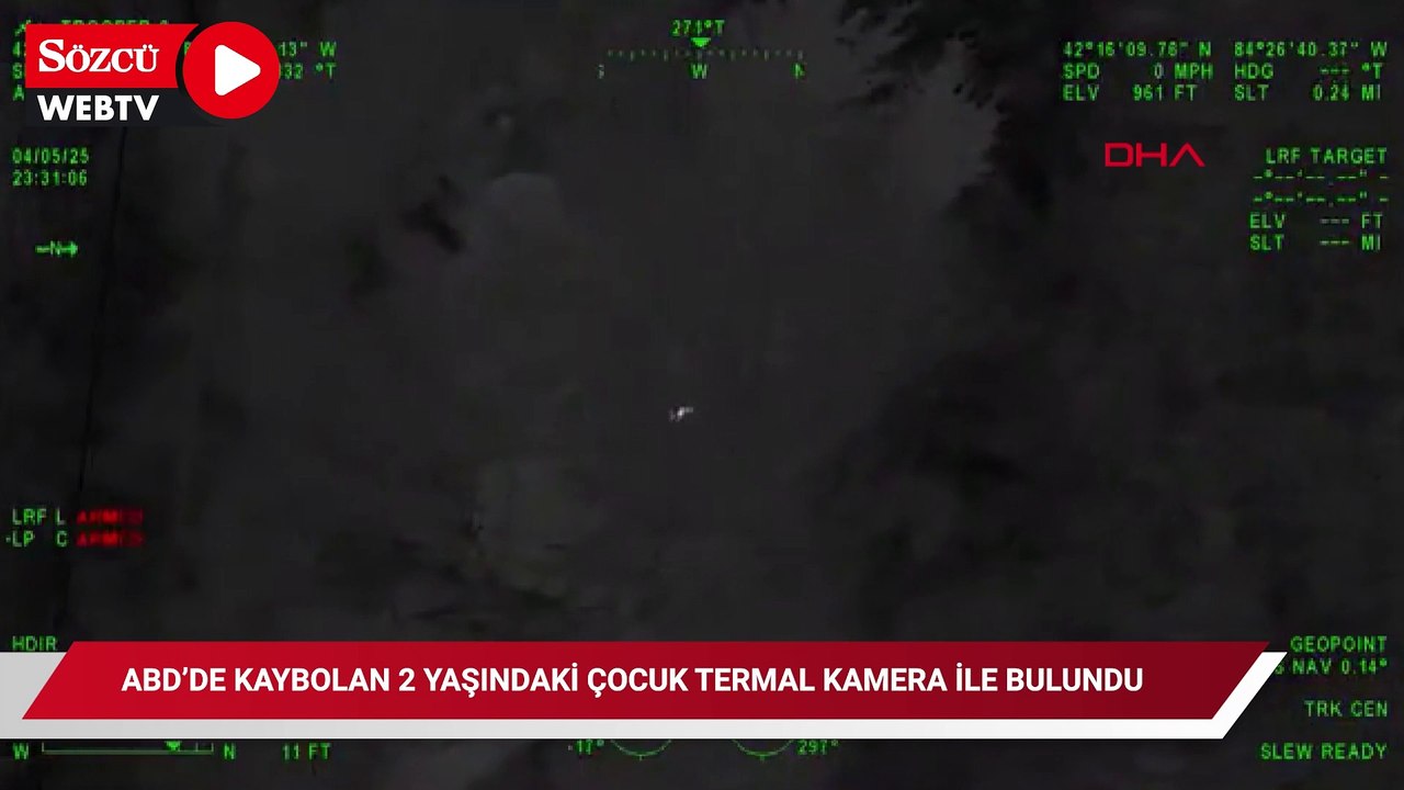 ABD’de kaybolan 2 yaşındaki çocuk termal kamera ile bulundu