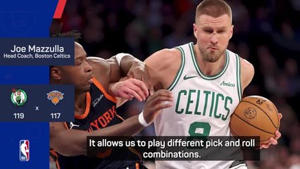Mazzulla praises Porzingis' versatility in OT win over Knicks