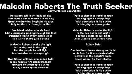 Malcolm Roberts Truth Seeker Song