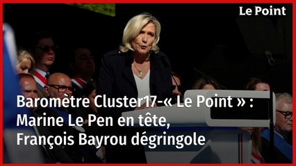 Baromètre Cluster17-« Le Point » : Marine Le Pen en tête, François Bayrou dégringole