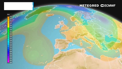 Mercoledì 9 aprile: altezza del geopotenziale in Europa