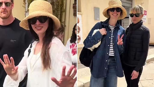 Video Anne Hathaway, diva gentile a Favignana: i suoi saluti in italiano ai fan